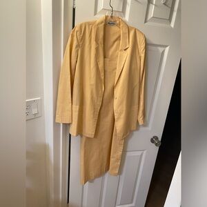 Flash Back Vintage Blazer and Dress Set, Women’s Size 44, Cotton, Peach Color